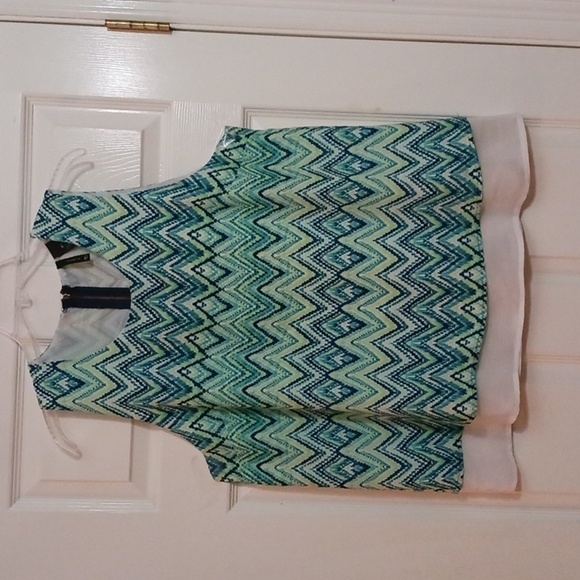 New Directions Dressy Summer Chevron Pattern  Blouse size XLarge - Picture 1 of 10